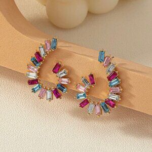 Elegant ColorFul Acrylic Earrings For Women Candy Colors